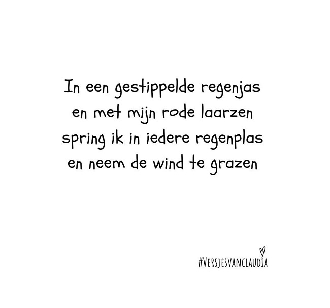 Gestippelde regenjas - Versjes van Claudia