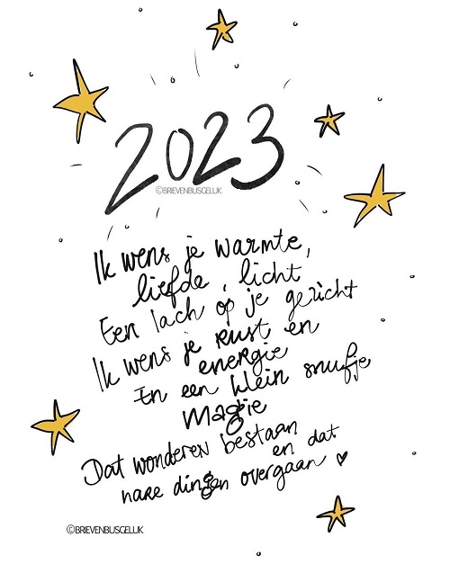 Brievenbusgeluk gedicht nieuwjaar 2023