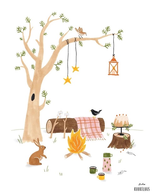 Winter-kersttafelereel lekker buiten Studiokuukeluus