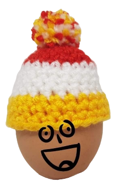 Eierwarmer met pompom en strepen Kaatjemaakt123 Workshop DIY voor Zettje Haakpatroon