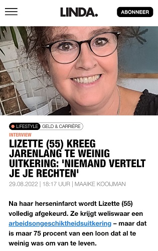 Interview voor LINDA.nl te weinig uitkering en niemand verteld je je rechten
