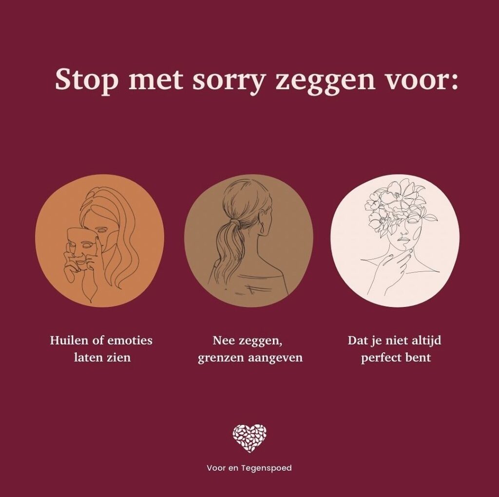Stop met sorry zeggen - Mensen en hun harde oordelen - Voor en tegenspoed