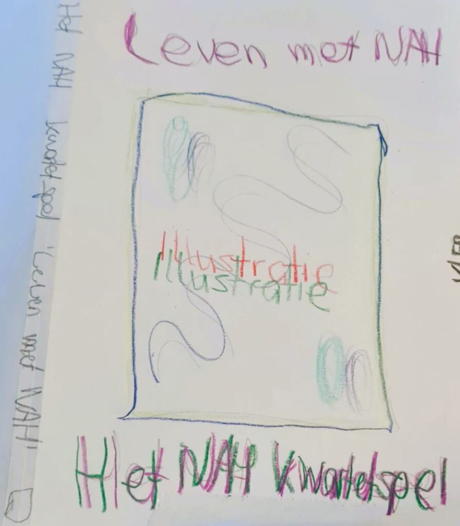 Bij een NAH inloop van het activiteitencentrum waar ik heen ga, kwam ik met het idee om dat te doen met verschillende thema’s die te maken hebben met Niet Aangeboren Hersenletsel. Ze stonden daarvoor open en samen kwamen we tot heel veel thema’s. - Het NAH kwartetspel - Eerste schetsen