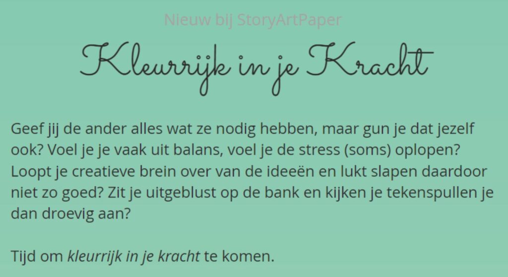 Kleurrijk in je kracht link naar meer informatie