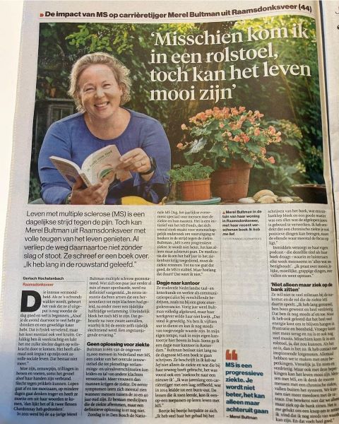 Krantenknupsel uit bn de stem interview Merel Bultman over MS