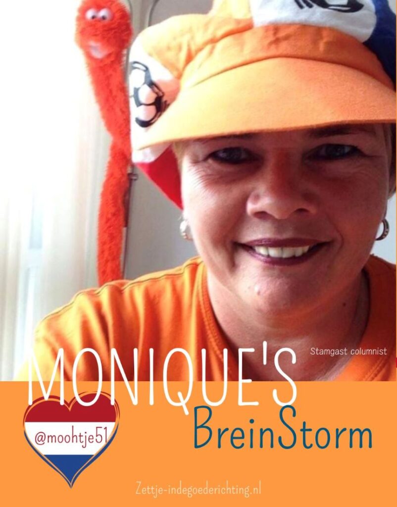 aankondiging columns oranje koorts - Moniques breinStorm juli 2024
