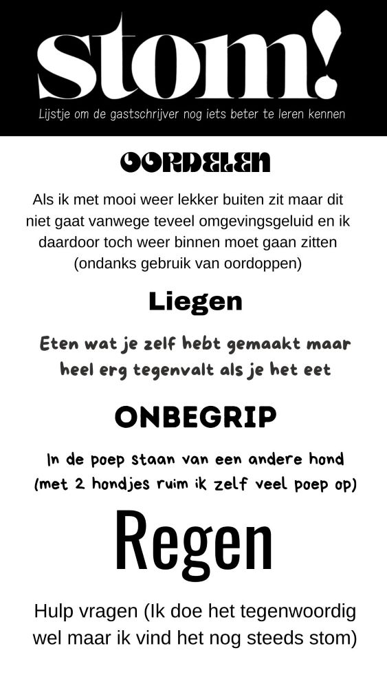 Miespinsels stomlijst