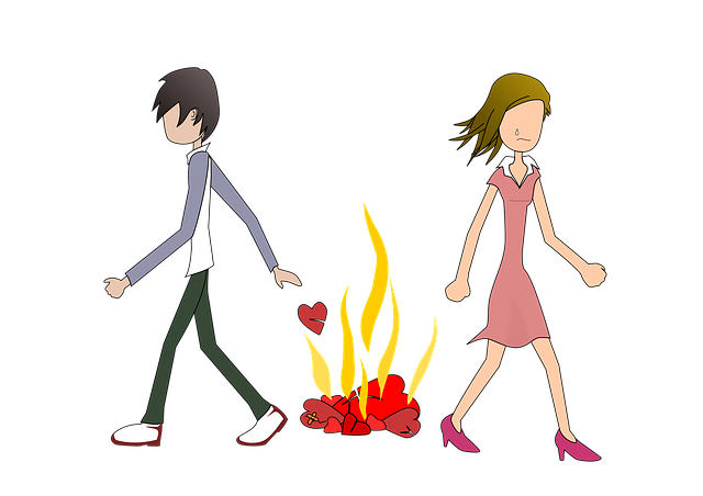 Uit elkaar gaan illustratie bij Wanneer moet je een relatie beindigen - column 246