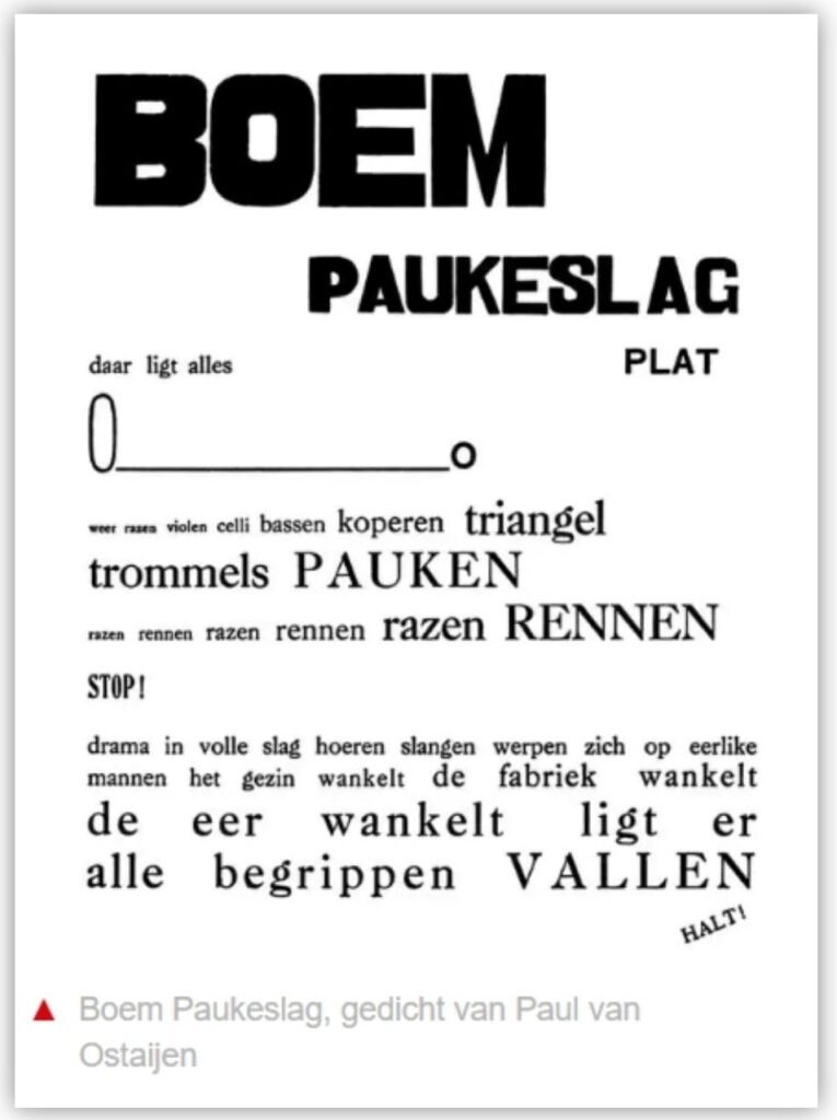 Gedicht BOEM Paukeslag van Paul van Ostaijen