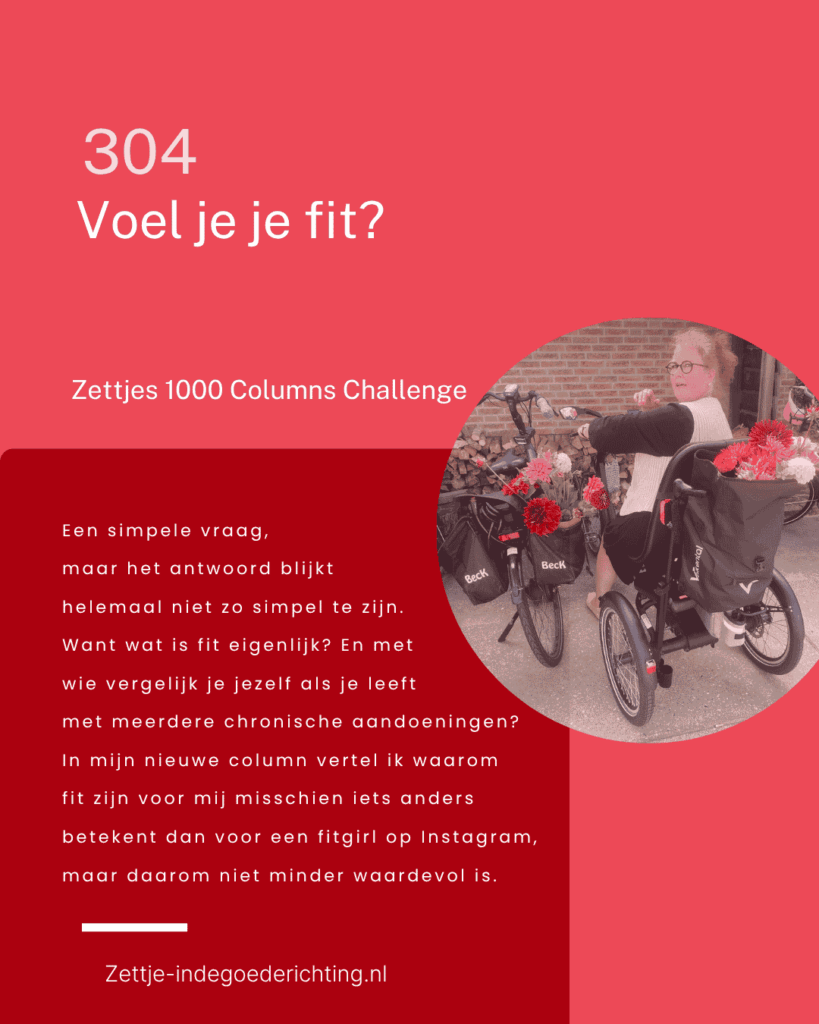 1000 columns vragen challenge 304 - Voel je je fit?